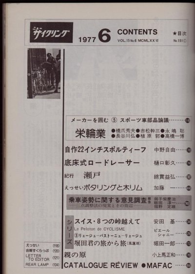 画像1: ニューサイクリング 1977年6月号 No.151