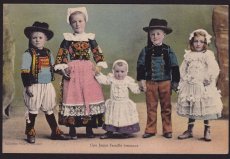 画像1: フランスアンティークポストカード*ブルターニュ民族衣装の子供たち (1)