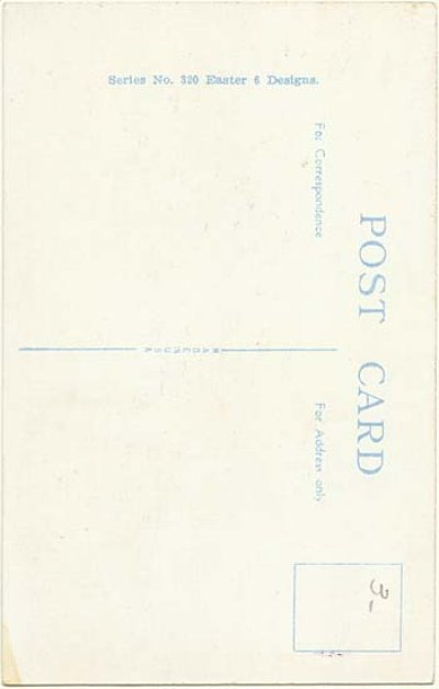 画像1: すずらんとヒヨコ達 アンティークグリーティングカード1900年代初頭