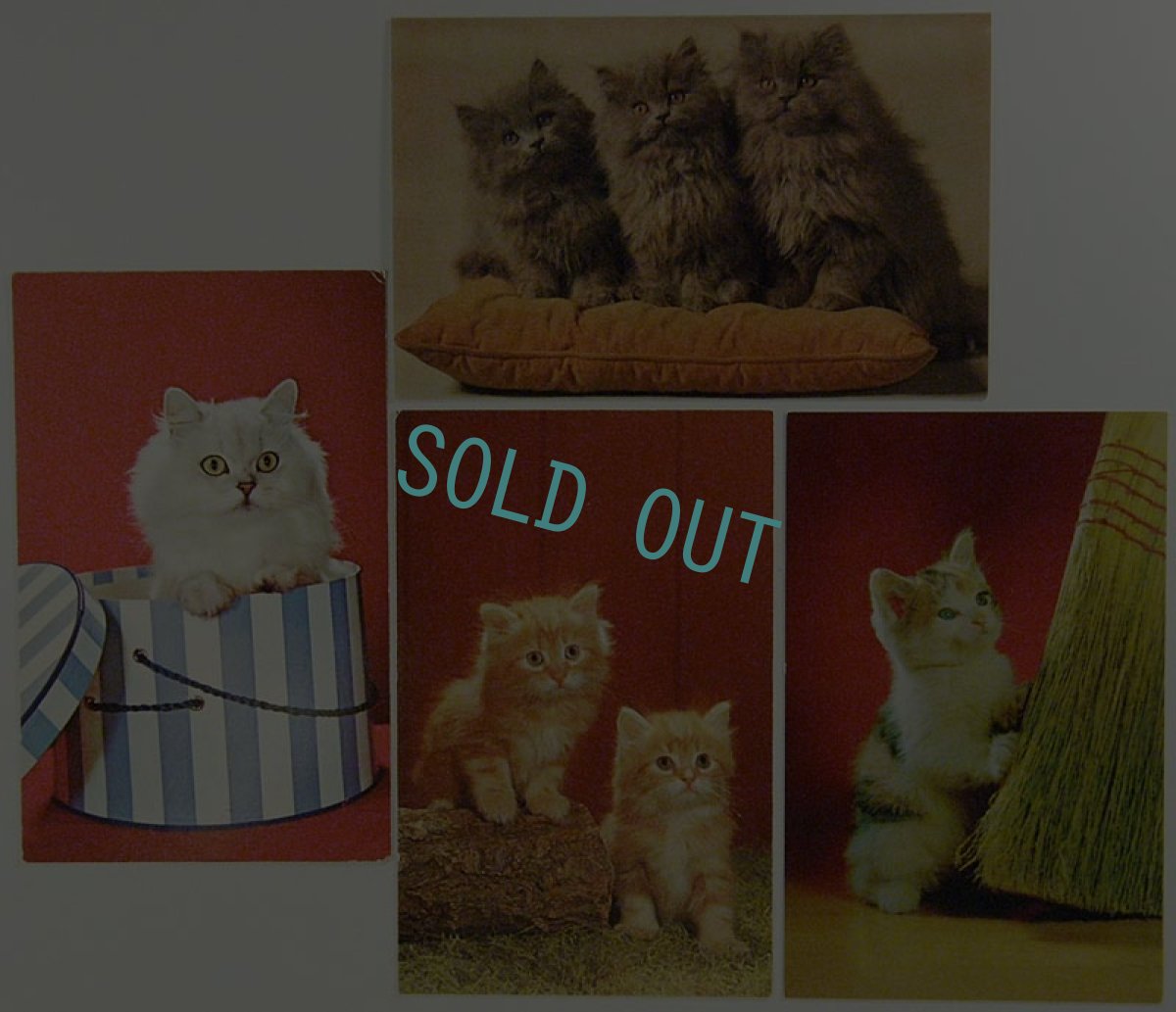 画像1: 60'&70'kitten'sポストカード4枚4種set12 (1)