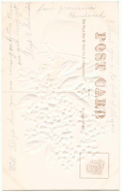 画像1: 鉢植えの小花 アンティークポストカード 1900年代初頭 アメリカ