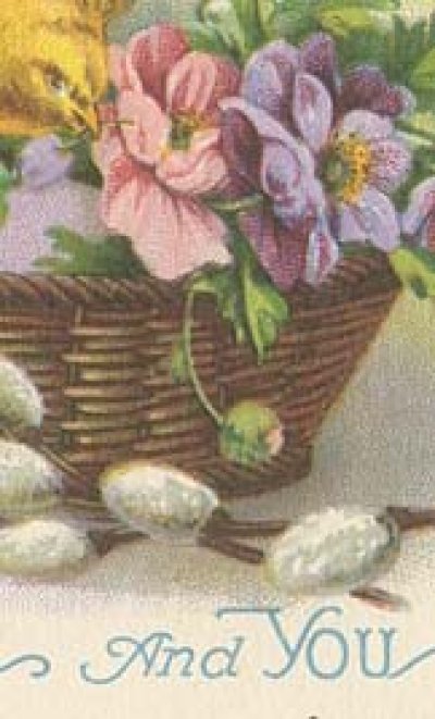 画像1: ひよこと花かご イースター 1900年代初頭 アメリカ