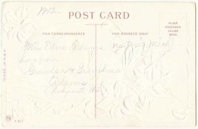 画像1: ひよことユリ 1912年 アンティークグリーティングカード アメリカ
