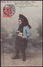 画像1: フランスアンティークポストカード*ブルターニュ,Finist?reの民族衣装の男の子 (1)