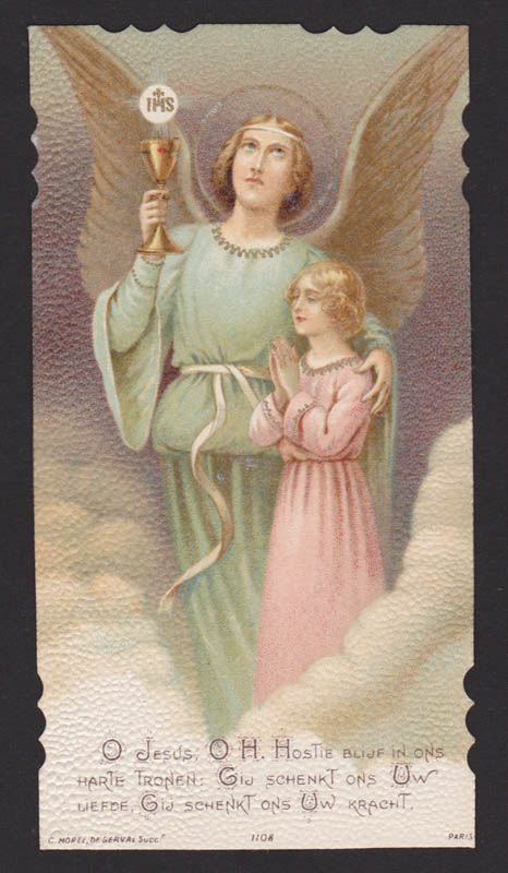 画像1: Frenchアンティーク Holy Card＊1900年初頭 Paris 1108 (1)