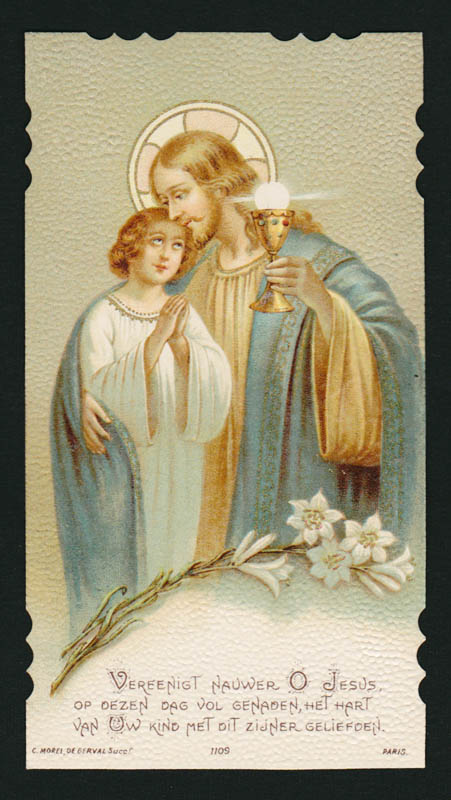 画像1: Frenchアンティーク Holy Card＊1900年初頭 Paris 1109 (1)