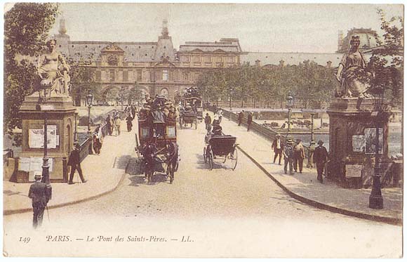 画像1: フランス アンティークポストカード,PARIS.-Le Pont des Saints -Peres. (1)